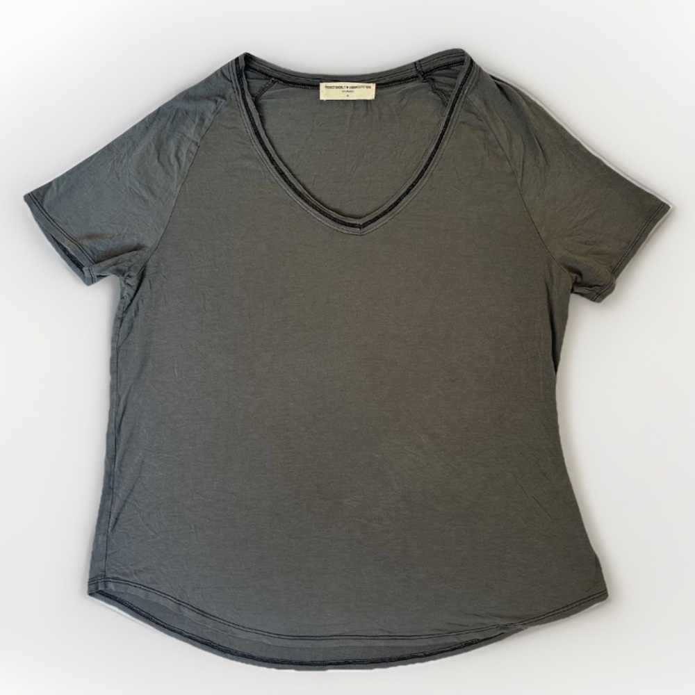 Project Social Urban Outfitters Oversized V-Neck Tee Dark Grey Women’s‎ Size XS